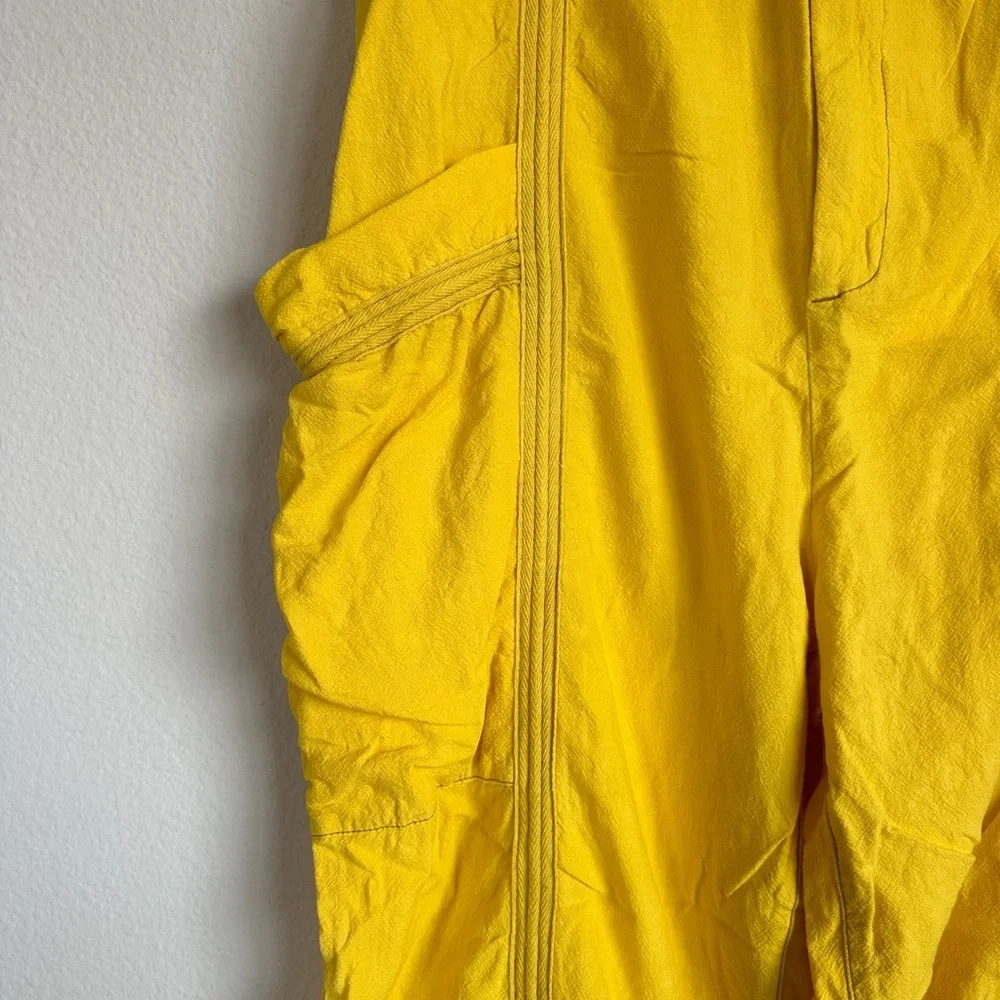 Urban Outfitters Linen Yellow High Rise Cargo Joggers - Picture 5 of 10